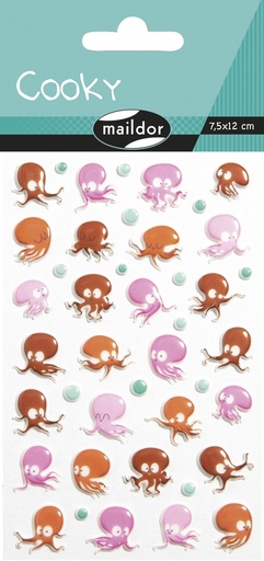 [CY107C] Cooky, Sach 1 pl 7,5x12cm, Poulpes