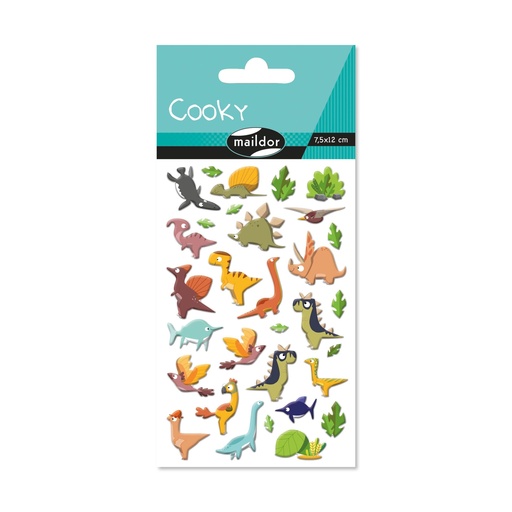[CY137C] Cooky, Pak 1 vel 7,5x12cm Dinosaurussen