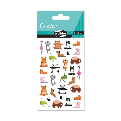 [CY144C] Cooky, Pak 1 vel 7,5x12cm Dieren Yoga