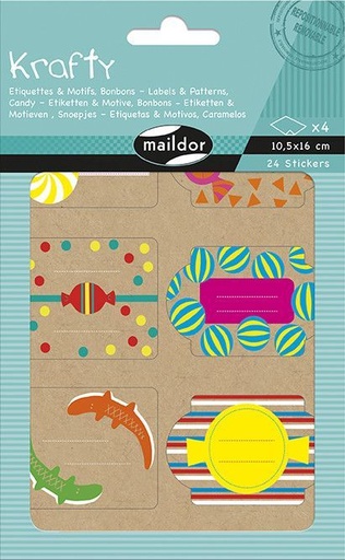 [AE138] * Krafty, Pack 4 sh 10,5x16cm, Kitchen l