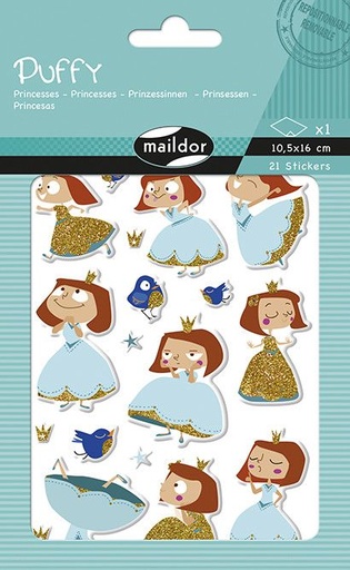 [AE151C] Puffy, Sach 1 pl 10,5x16cm, Princesses