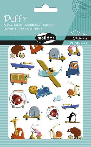 [AE147C] Puffy, Sach 1 pl 10,5x16cm, Animaux boli