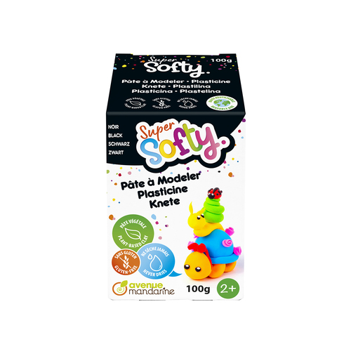 [SO0880100100C] Boîte Super Softy 100g, Noir plasticine