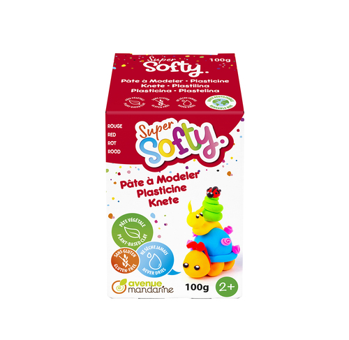 [SO0880100400C] Boîte Super Softy 100g, Rouge plasticine