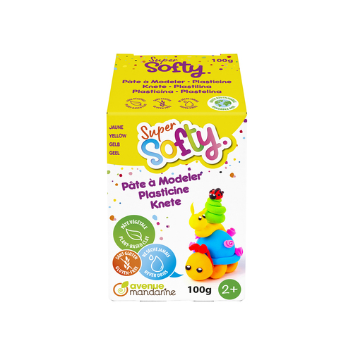 [SO0880100700C] Boîte Super Softy 100g, Jaune plasticine