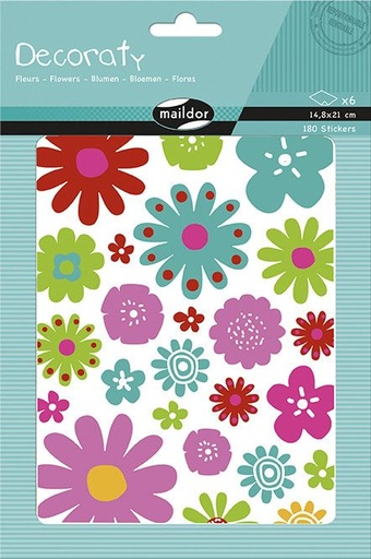 [AE143C] Decoraty, Sach 6 pl 14,8x21cm, Fleurs