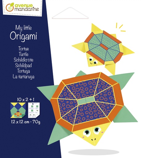 [OR515C] My little Origami Schildpad 12x12cm 20bl