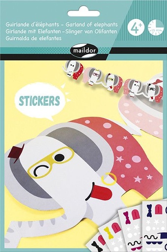 [AF020] Creative pack, Elephants garland