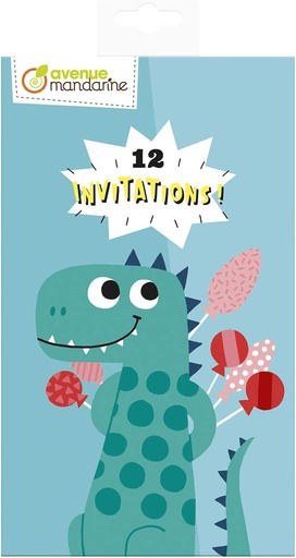 [CO212C] Cartes d'invitation, Dinosaures