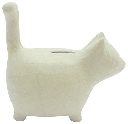[AC841C] Tirelire chat debout 14x8,5x15cm