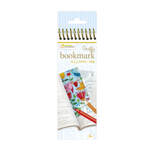 [GY038O] Graffy Bookmark, Mandala/Fleurs