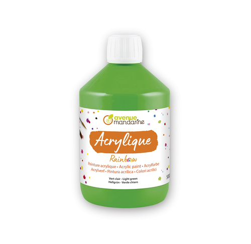 [RB0250500611C] Peinture acrylique Rainbow 500mL Vert clair