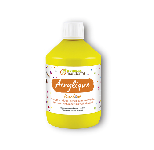 [RB0250500700C] Peinture acrylique Rainbow 500mL Jaune primaire
