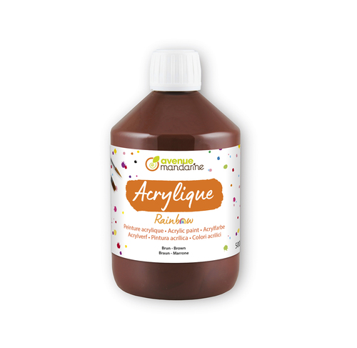 [RB0250500800C] Peinture acrylique Rainbow 500mL Brun