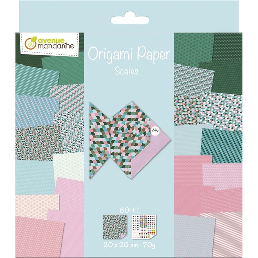 [OR511C] Origami Paper, Scales, 20 x 20 cm, 60F, 70g