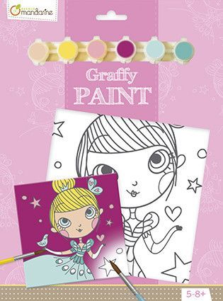 [PP019O] Graffy Paint, Princesse, 20x20 cm