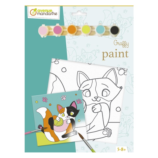 [PP049C] Graffy Paint, Chat 20x20 cm
