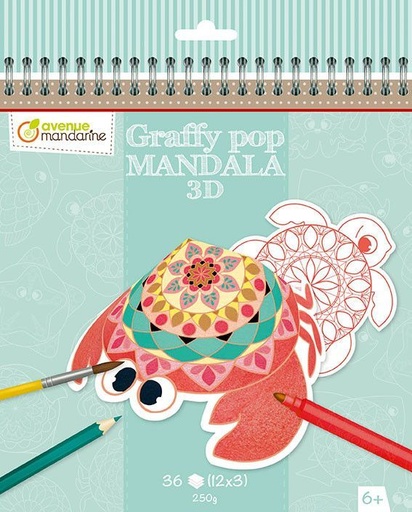 [GY094C] Graffy Pop Mandala 3D, Animaux marins