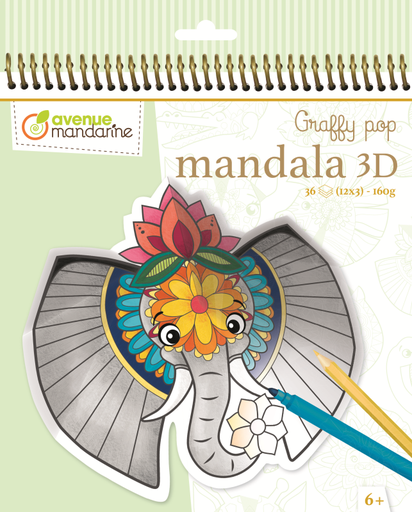 [GY106C] Graffy Pop Mandala 3D, Animaux de la savane