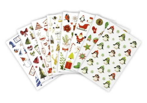 [CY103C] Cooky, Sach 8 pl 7,5x12cm, Assortiment Noël 2