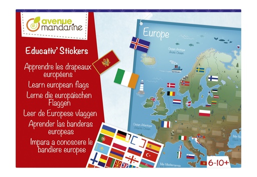 [KC138C] Boîte créative, Apprendre les drapeaux européens