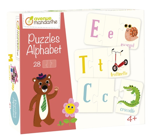 [52593O] Puzzel 3delig, Alfabet (enkel FR)