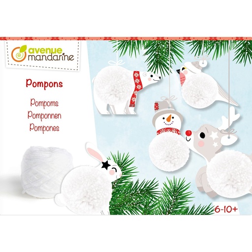 [KC133C] Boîte créative, Pompons à suspendre