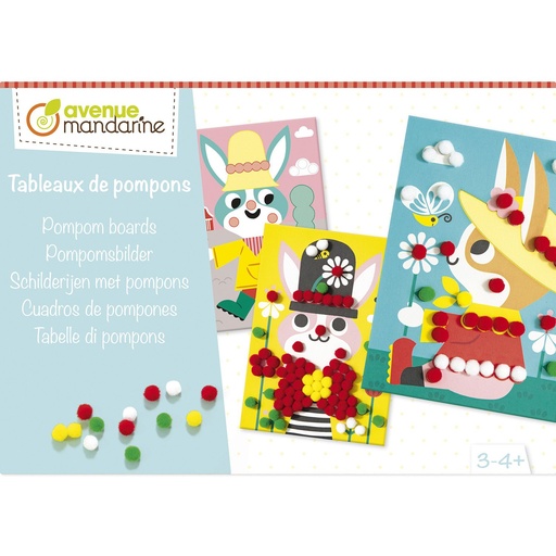 [KC122C] Creatieve Box, pompon schilderijen
