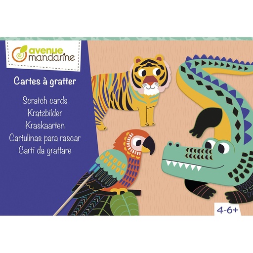 [KC124C] Boîte créative, Cartes à gratter à la forme