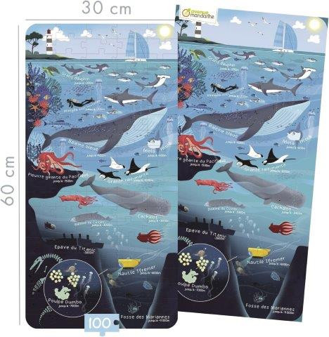 [PU024C] Puzzle éducatif, Monde marin