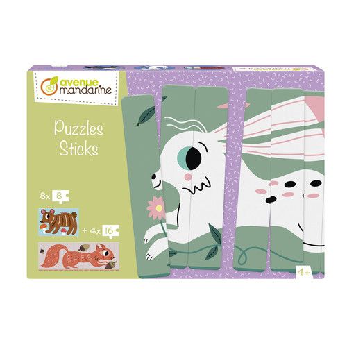 [PU027C] Puzzles Sticks, Animaux de la forêt