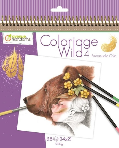 [GY093C] Carnet de coloriage Wild 4