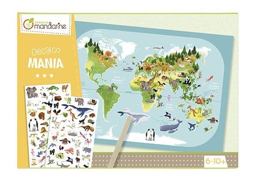 [KC042C] Boîte créative, Decalco Mania, Planisphère