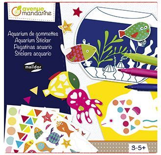 [KC043C] Coffret créatif, Aquarium de gommettes