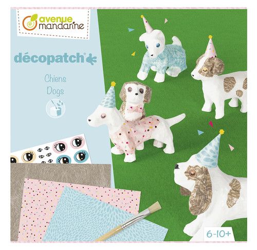 [KC134C] Coffret créatif, Décopatch, Chiens