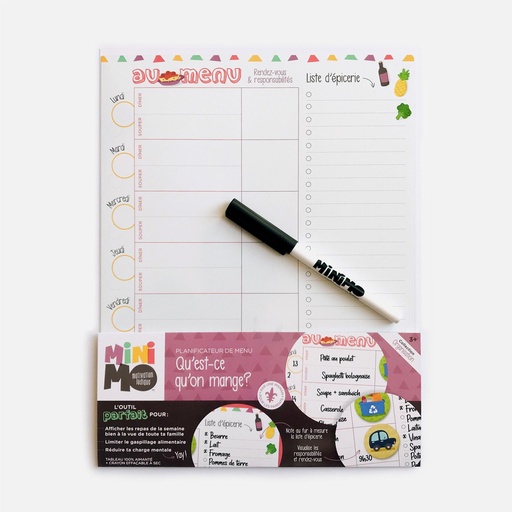 [FRPM-0001T] Planificateur de menu Qu’est-ce qu’on mange ? 