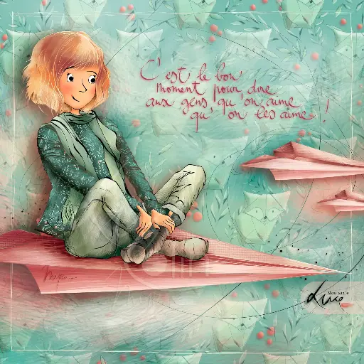 [CS 1176] CS 1176 - Carte Mon Amie Luce "C'est le bon moment pour dire aux gens qu'on aime, qu'on les aime"