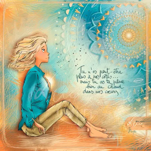 [CS 1186] CS 1186 -  Carte Mon Amie Luce "Tu n'es peut-être plus à nos côtés..."