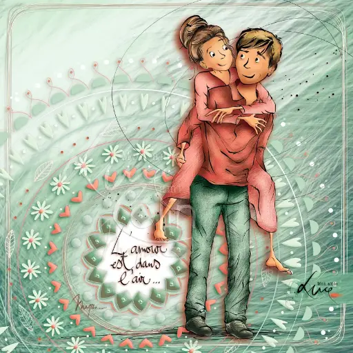 [CS 1187] CS 1187 - Carte Mon Amie Luce "L'amour est dans l'air"