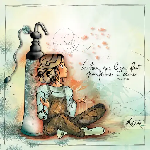 [CS 1190] CS 1190 - Carte Mon Amie Luce "Le bien que l'on fait parfume l'âme"