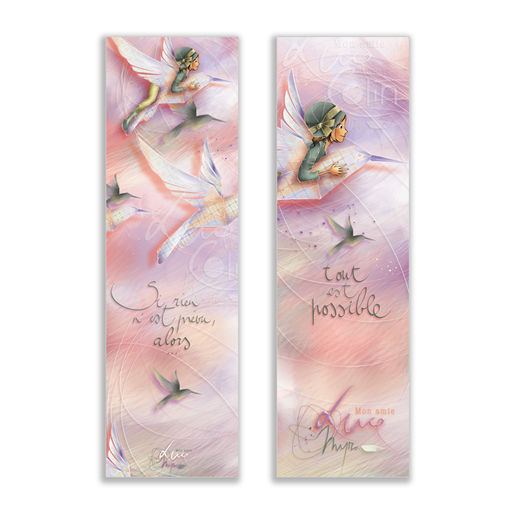 [MP 017] MP 017 Marque page Mon Amie Luce "Si rien n'est prévu..."