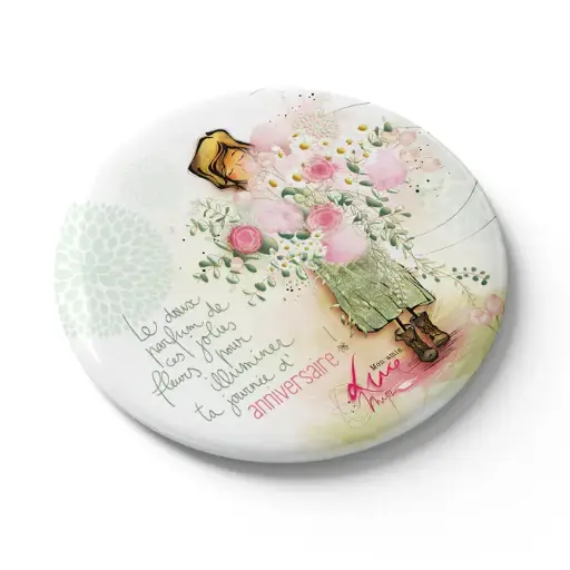 [MGN 046] MGN 046 - Magnet "Le doux parfum de ces jolies fleurs..." Mon Amie Luce