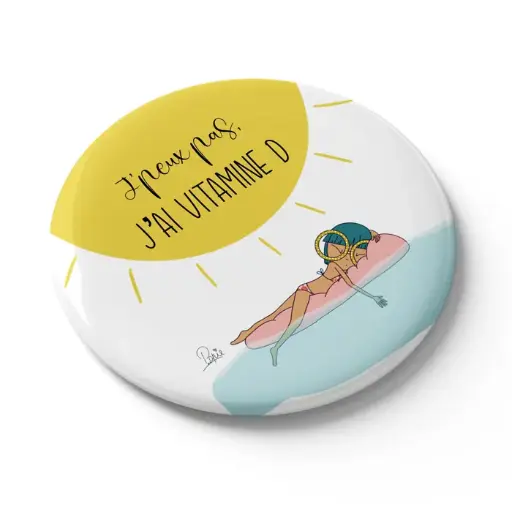 [MGN 048] MGN 048 - Magnet Popie  "J'peux pas, j'ai vitamine D"